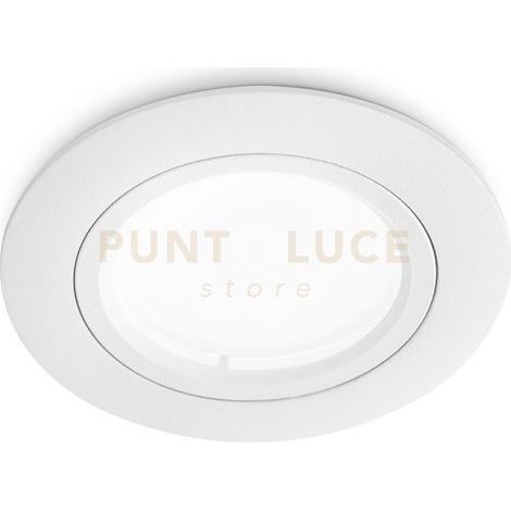 GFA310- FARETTO TONDO D.7,8CM 1 LUCE ATTACCO GU10 BIANCO IP44 DA INCASSO