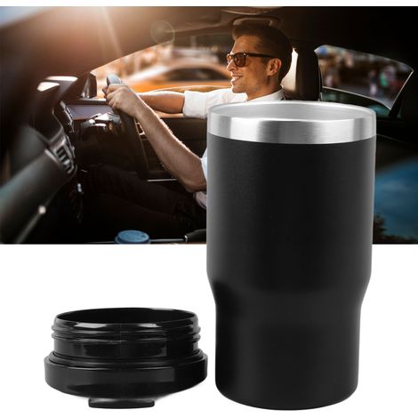 (Exclusivité Mexique) Tasse isotherme en acier inoxydable de 414 ml (14 oz), idéale pour le bureau ou la voiture (anneau en plastique noir). (1/5)
