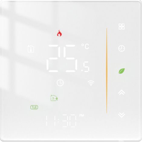 Contrôleur de température intelligent à affichage numérique, thermostat multifonctionnel pour chauffage au sol (eau/électrique) et chaudière (eau/gaz), compatible avec Google Assistant. (1/5)