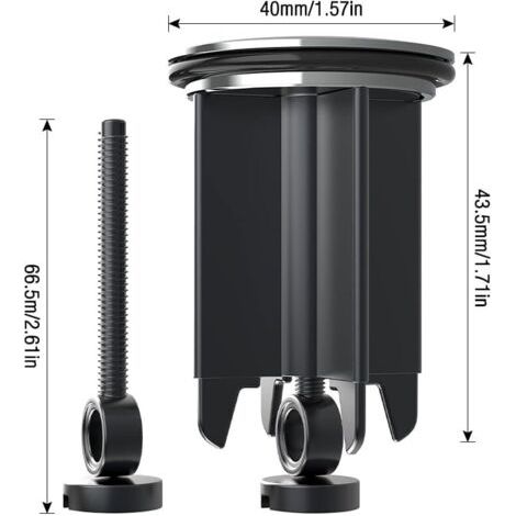 Tapones para Fregadero, Pack de 2 Tapones para Fregadero Universales de Primera Calidad, Acero In oxydé, antical, Fregadero, bidé, baño (40 mm)