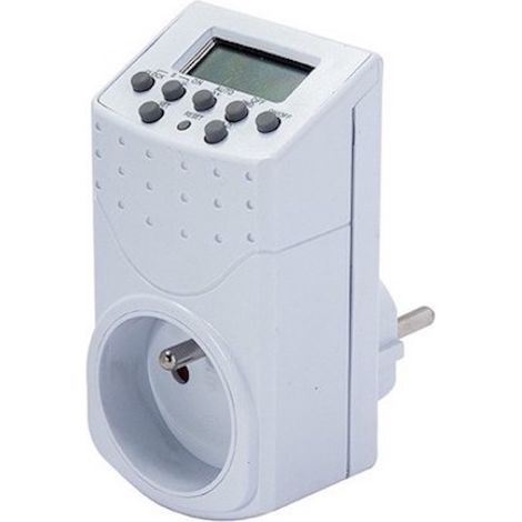 Programmateur digital 2000W avec 140 programmes – Fonction de déclenchement aléatoire – Compte à rebours intégré – Utilisation intérieure – Chacon (1/2)