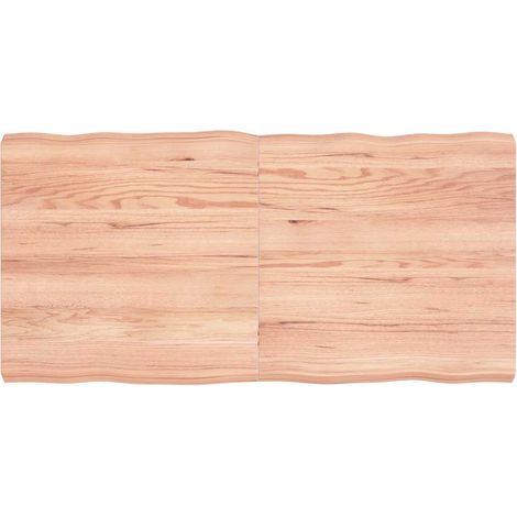 vidaXL Tablero mesa madera tratada borde natural marrón 120x60x(2-6)cm (1/5)