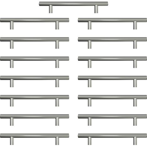 Poignee de Meuble Cuisine 128 MM Argenté Lot de 15 (1/5)