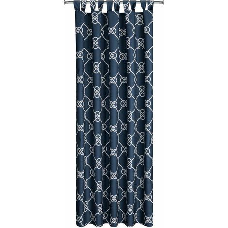 Gartenvorhang 155x240 marineblau Knoten (1/5)