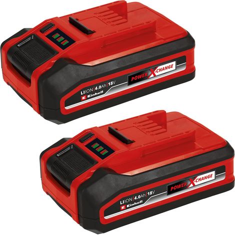 Einhell 2x 4.0Ah PLUS Battery Twin Pack 18V PXC Batteries For All Power X-Change (1/5)