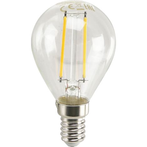 Lampe LED PHILIPS LED classic 25W P45 E14, blanc chaud, 2 W, transparent