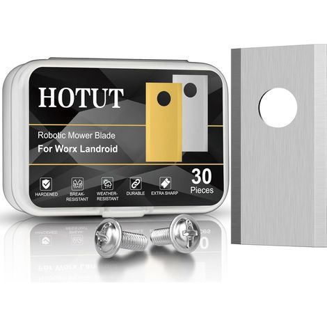30 – Ersatzmesser – Zubehör für Mähroboter – Titan-Edelstahl – Präziser und langlebiger Schnitt – Für Garten und Rasen – Silber – 3,6 x 1,8 x 0,9 cm (1/5)