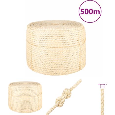 The Living Store Seil 100% Sisal 10 mm 500 m -  Seile (1/4)