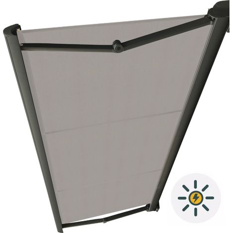 Store Banne Solaire Coffre Intégral Altea Anthracite 7016 5,92 X 3 Toile Gris (1/4)