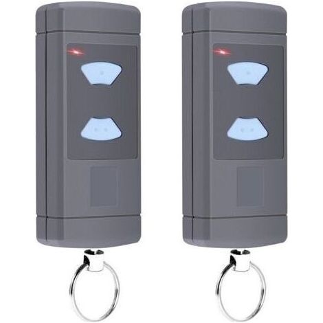 Lot de 2 émetteurs manuels compatibles avec Hörmann 868,3 MHz - Pour porte de garage Hörmann HSE2-868, HSM4-868, HS4-868, 2 canaux (1/5)