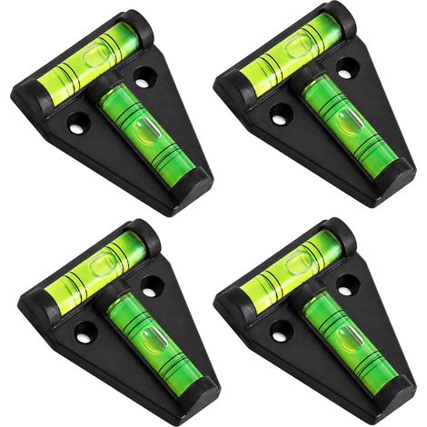 Lot de 4 mini niveaux à bulle magnétiques pour camping, caravane (1/5)