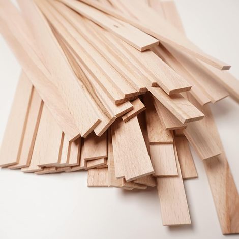 50x Bâtonnets de mélange Lattes Spatules en bois Culture de plantes Bâton de mélange pour mélanger peintures/vernis/résine époxy Artisanat Peinture 258x16x3mm en bois de hêtre (1/5)