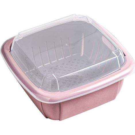 Égouttoir Pliable 22cm Avec Couvercle - Passoire Multifonction Pour Fruits Légumes, Bol Rinçage Compact 217g Pour (1/5)