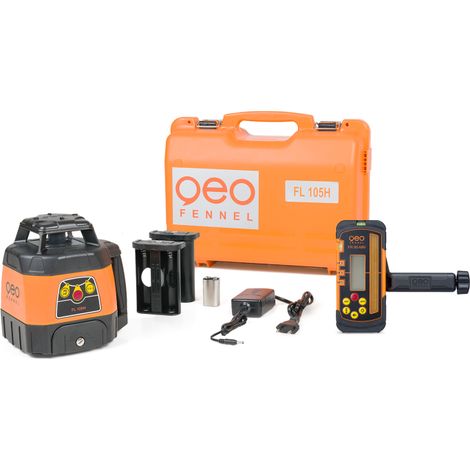 Geo Fennel – Laser rotatif FL 105H – Portée 600 m – Étanchéité IP65 – Fonction TILT et VWS – Pour chantiers humides et terrains accidentés (1/5)
