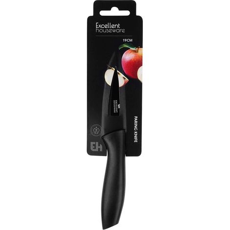 Coltello da cucina in Acciaio Inox 19 cm Nero