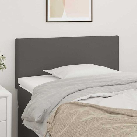 Tête de lit 90 cm réglable en hauteur en similicuir gris 90 x 5 x 78/88 cm - PANGIVO (1/5)