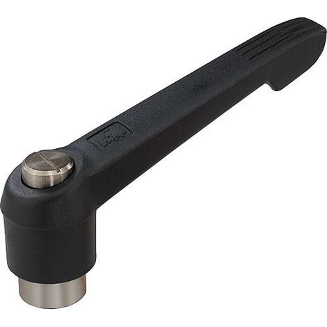 Levier de serrage avec Filetagefemelle M 5 Niro / poignee en plastique , (1/3)