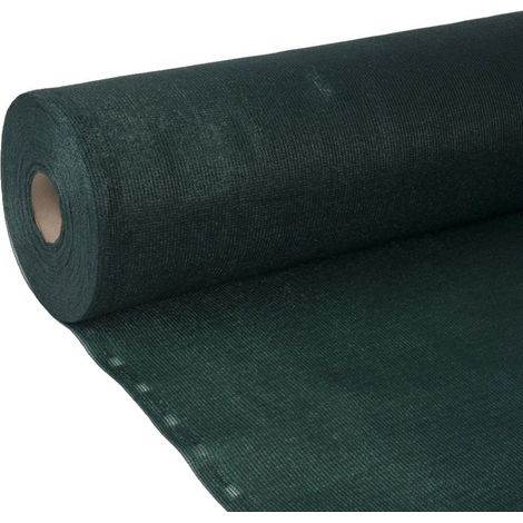 Filet brise-vue jardin 2 m de large x 25 m en HDPE 150 g/m², occultation 72 %, résistance UV 300 Kly, protection vent 88 %, installation rapide par œillets intégrés
