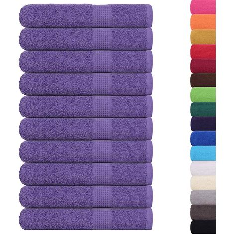 Serviettes de sauna FROGN 10 pcs violet 80x200 cm 360 g/m²