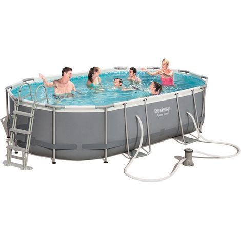 PISCINA POWER STEEL C/TELAIO E POMPA 488X305X107 56448