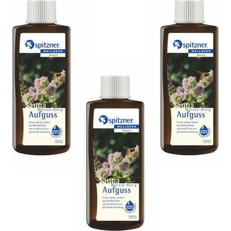 Spitzner Saunaaufguss Melisse Honig 190 ml 3er Vorteilspack Aufgussset