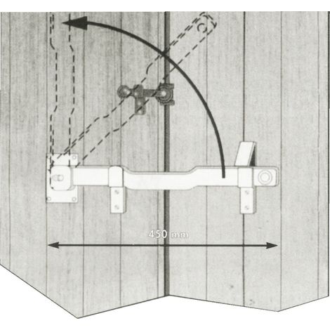 Barre anti panique 450mm avec blocage automatique – Système de sécurité renforcé – Pour espaces confinés – 4401 – Hercules