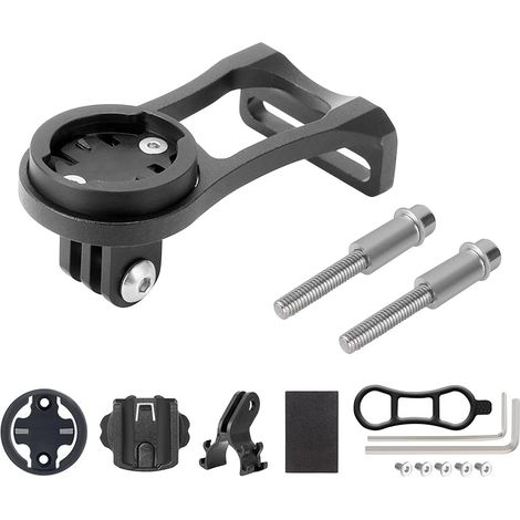 1 Support GPS Vélo, Alliage d'aluminium, Compatible Garmin Bryton Cateye, Avec Fixation Caméra et Lumière, Pour Cyclisme sur Route (1/5)