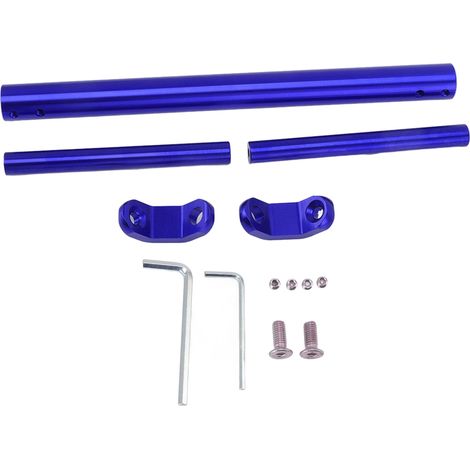 Prolongateur de guidon pour moto électrique, support de rétroviseur fixe en alliage d'aluminium, barre d'équilibre bleue (1/5)