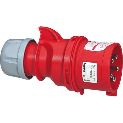 Fiche inverseur de phases P17 IP44 16A 380V à 415V 3P+T+N LEGRAND 057441