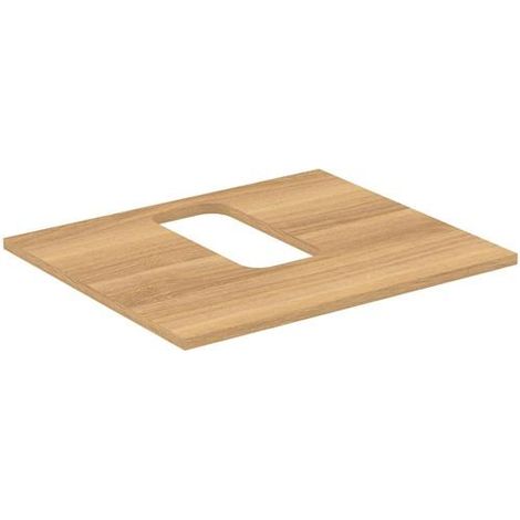 IS WT-Platte i.life B mittigerAusschnitt f.1 Wand-WT 602x507x18mm Eiche Natur