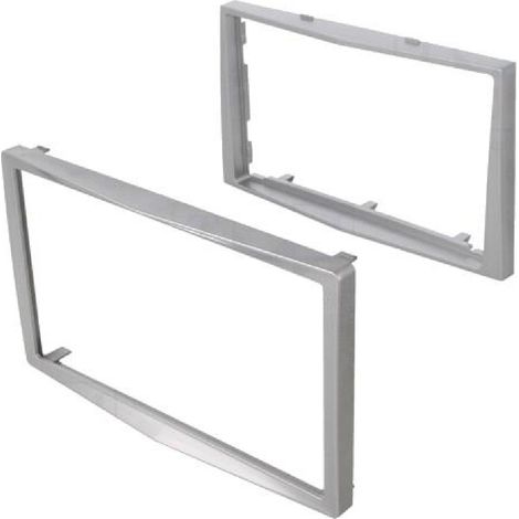 Facade autoradio 2DIN avec contour FA152.2H compatible avec Opel Antara Astra Corsa Zafira - Argent