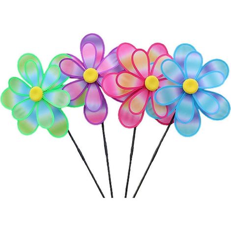 Gartendekoration Windspiel Doppellagiges Windrad mit Erdspieß B--