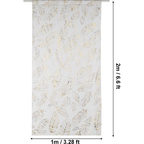 Voile décorative pour fenêtre et porte, doré, 1x2m, une pièce (1/5)