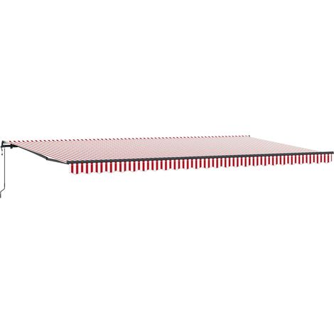 Maison Exclusive - Tenda Retrattile Rosso e Bianco 600 × 350 cm