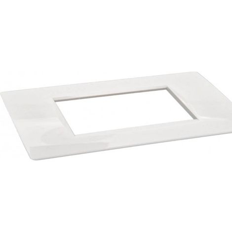 Placca 7 moduli bianca plastica per Bticino Living air compatibile  tipo lnc4807bn