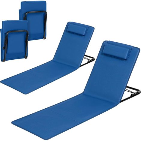 WOLTU - 2 tumbonas para jardín o piscina, diseño moderno, azul