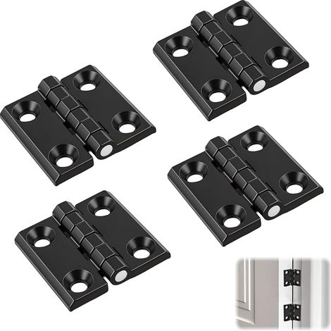 4 Pièces Charnières de Porte, Charniere Porte Lourde, Aluminium Exterieur Charnière, Charnières Extérieures et Intérieures pour Portes Pleines, Porte d’Entrée, Porte de Jardin, Portes de Meubles (1/5)