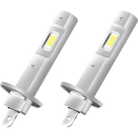 Lote de 2 bombillas LED H1 para faros delanteros, ultraluminiscentes, 12 V, 25 W, sin filtro, de fácil instalación (Plug & Play), 6500 K (1/5)
