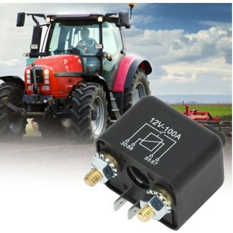 Relais Solénoïde 4 Broches 12V 100A NO - Pour Démarreur de Tondeuse à Gazon, Tracteur Jardin et Voiturette de Golf - Compatible avec la Plupart des Moteurs à Essence (1/4)