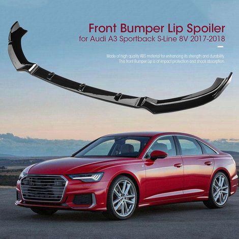 Frontstoßstangenspoilerlippe in Carbonfaser-Optik für Audi A3 S Line 8V 2017-2018, S3 Style Kit, untere Düse (1/5)