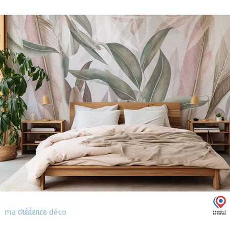 Papier peint : Herbes sauvages - Intissé - L.200 x H.280 cm - Vert blanc (1/3)