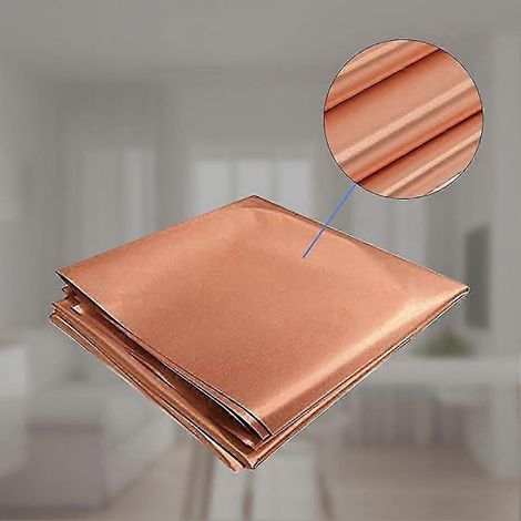 Kupfergewebe zur Abschirmung, Reduzierung von elektromagnetischen Feldern (EMF/EMI), leitfähiges Gewebe, strahlungsabweisendes Abschirmgewebe 1 x 1,1 m Gold HK