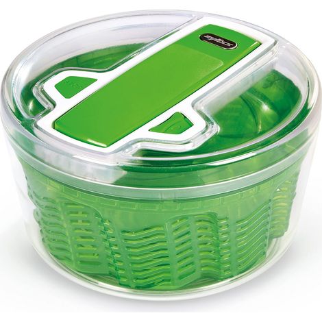 Essoreuse à Salade, Grand, 6L, Plastique, Blanc, Utilisable Comme Saladier, Sans BPA, Technologie AquaVent (1/5)