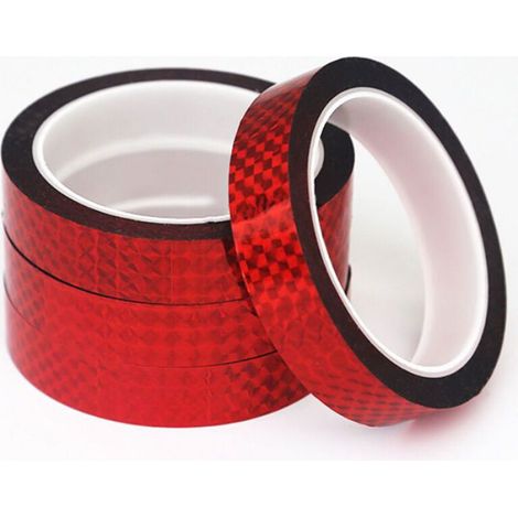 Bande réfléchissante autocollante - Unbrand - Rouge - 10mm x 50m - Imperméable - Résistant aux intempéries (1/4)