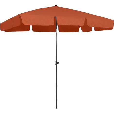 Ombrellone da spiaggia 200 x 125 cm arancione 020008408