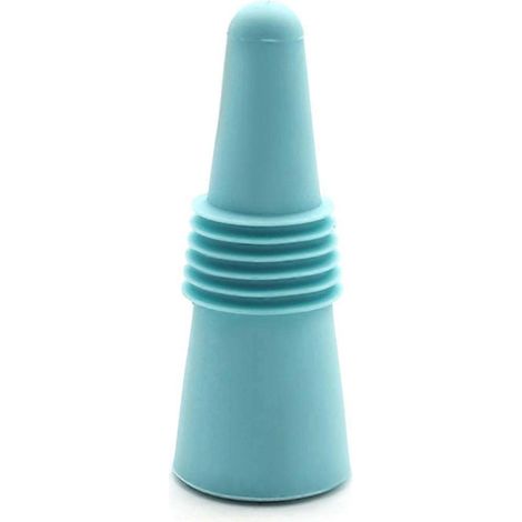 Bouchons pour bouteilles de vin, bouchon en silicone bleu clair (1/5)