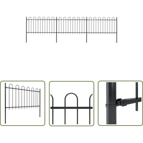 Gartenabgrenzung - vidaXL Gartenzaun Stahl Robust Modern - Sicherheitszaun (1/5)