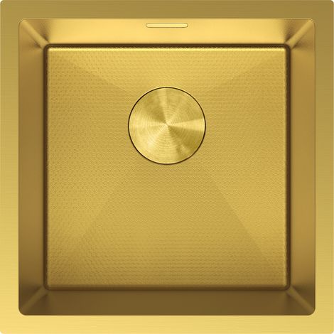 Mexen Trixo lavello in acciaio inox a 1 vasca 440 x 440 mm, oro HC - 6413441000-55HC (1/5)