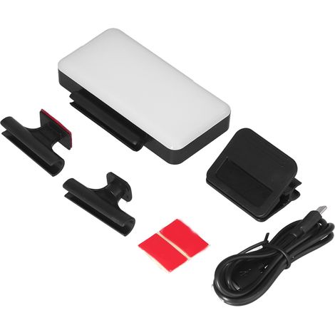 Lampe d'éclairage LED portable pour la photographie, avec 3 adaptateurs, idéale pour les visioconférences et le streaming en direct. (1/5)