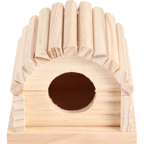Jouet de Hamster, Villa en bois, maison en bois naturel, échelle, cachette arquée (1/5)